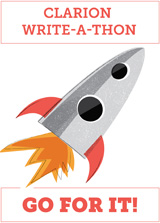 Clarion write-a-thon logo