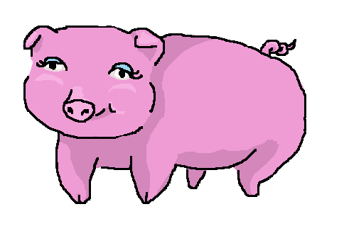 adorable cartoon pig